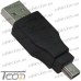 Фото, характеристики, описание Переходник штекер USB A - штекер mini USB 5pin, Tcom