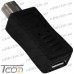 Фото, характеристики, описание Переходник штекер mini USB - гнездо micro USB, пластик, Tcom