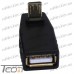 Фото, характеристики, описание Переходник гнездо USB A - штекер micro USB, угловой, Tcom