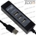 Купить USB хаб 2.0 (концентратор адаптер) на 4 порта (MT-214), MT-VIKI по выгодной цене