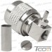 Штекер N (RG-316), обжимной, под кабель, угловой, латунь рис 4