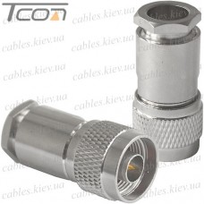 Штекер N (RG-8) Dosin, под кабель, медь
