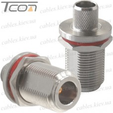 Гнездо N (RG-8) Dosin, обжимное, под кабель, медь