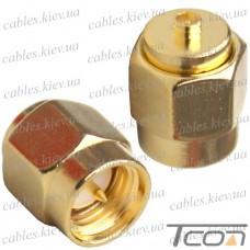Переходник UFL/IPEX в SMA, латунь, gold