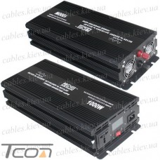 Инвертор с чистой синусоидой 12V в 220V ProFix-1000W (макс.2000W) с зарядкой + UPS, LCD дисплей