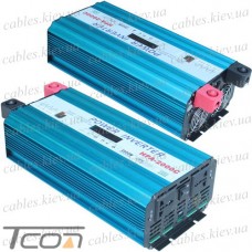Инвертор с чистой синусоидой 24V в 220V HPA-2000C с зарядкой 20А + LCD дисплей