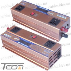 Инвертор 12V в 220V UL-2000C с зарядкой 10А, LCD дисплей, 2 гнезда USB