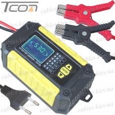 Зарядное устройство + тестер батарей Foxsur FTC-1206, 12V 6A, MOTO: 4-30Ah / CAR: 30-120Ah (max. 90W)