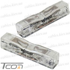 Клемма WAGO 2773-2401 прозрачная на 1 провод, 450В, 32A, 0.75-4 мм² (AWG 18-12)