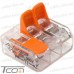 Клемма WAGO 221-413 прозрачная с рычагами на 3 провода, 450В, 32A, 0.2-4 мм² (AWG 24-12) рис 5