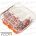 Клемма WAGO 221-413 прозрачная с рычагами на 3 провода, 450В, 32A, 0.2-4 мм² (AWG 24-12) рис 7