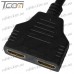 Купить Переходник штекер HDMI - 2 гнезда HDMI, со шнуром 0,2 метра, Tcom по выгодной цене