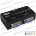 Купить Сплиттер VGA (мини) на 2 порта (1 гнездо VGA - 2 гнезда VGA), DC-9V, 300mA (MT-2502-A), MT-VIKI по выгодной цене