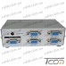 Сплиттер VGA на 4 порта (1 гнездо VGA - 4 гнездо VGA), металл, DC-9V, 300mA (MT-2504), MT-VIKI рис 4