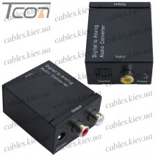 Конвертер цифрового звука с оптики в аналог 2.0, Tcom