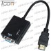 Купить Конвертер HDMI в VGA + аудио (штекер HDMI - гнездо VGA + шнур AUX), Tcom по выгодной цене
