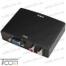 Фото, характеристики, описание Конвертер VGA в HDMI+ R/L (гнездо VGA - гнездо HDMI + 2 гнезда RCA) DC.-5V