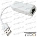 Купить Адаптор ETHERNET USB 2.0 (штекер USB- гнездо 8Р8С) c кабелем, Tcom по выгодной цене