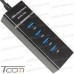 Купить USB HUB на 4 порта USB 3.0, с подсветкой, пассивный (в блистере) по выгодной цене