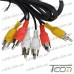 Купить Шнур соединительный 3RCA x 3RCA, 1,2м, Tcom по выгодной цене