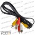 Фото, характеристики, описание Шнур соединительный 3RCA x 3RCA, 1,2м, Tcom