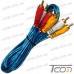 Купить Шнур соединительный 3RCA × 3RCA, позолоченный, 1.5 метра, Tcom по выгодной цене
