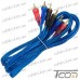 Купить Шнур соединительный 3 RCA х 3 RCA, gold, диам.- 3+3+3мм, прозрачно-синий, 3м, Tcom по выгодной цене