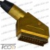 Купить Шнур соединительный штекер Скарт - штекер mini din 4pin, металл gold, 1,8м, Tcom по выгодной цене