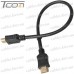 Фото, характеристики, описание Шнур HDMI (штекер - штекер) Vers.-1.4, диам.-6мм, 0,3м, чёрный