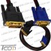 Цена от 96.30 грн. на Шнур штекер DVI - штекер VGA, 1,5м, красно-чёрный, Tcom