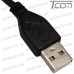 Фото, характеристики, описание Удлинитель USB штекер A - гнездо А, Vers.2.0, диам.-4мм, 1,5 метра, чёрный, Tcom