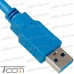 Купить Удлинитель USB штекер А - гнездо А, Vers.3.0, 1,5 метра, синий, Tcom по выгодной цене