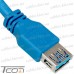 Фото, характеристики, описание Удлинитель USB штекер А - гнездо А, Vers.3.0, 1,5 метра, синий, Tcom