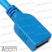 Фото, характеристики, описание Удлинитель USB штекер А - гнездо А, Vers.3.0, 1.8 метра, синий, Tcom