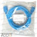 Удлинитель USB штекер А - гнездо А, Vers.3.0, 3 метра, синий, Tcom рис 4
