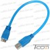 Шнур USB (штекер USB А - штекер micro USB type B), Version 3.0, 30см, синий рис 4