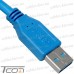 Купить Шнур USB штекер USB А - штекер micro USB type B, Version 3.0, 15см, синий по выгодной цене