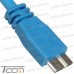 Фото, характеристики, описание Шнур USB штекер USB А - штекер micro USB type B, Version 3.0, 80см, синий