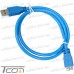 Шнур USB штекер USB А - штекер micro USB type B, Version 3.0, 80см, синий рис 4