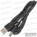 Шнур штекер USB A - штекер питания 2,5/5,5мм, 1м, чёрный рис 4