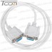 Фото, характеристики, описание Шнур компьютерный Null modem гнездо DB 9pin - гнездо DB 9pin, диам.-5мм,1.3м