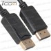 Цена от 187.16 грн. на Шнур штекер Display Port - штекер Display Port, gold, чёрный, 3м