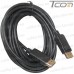 Шнур штекер Display Port - штекер Display Port, gold, чёрный, 5м рис 4
