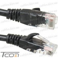 Патчкорд RJ-45 (штекер 8Р8С - штекер 8Р8С), UTP CAT-6E, 10метров, чёрный
