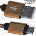 Фото, характеристики, описание Шнур компьютерный штекер USB А - штекер miсro USB (Samsung), 2.1А, сетка, диам.-4,5мм, 1м, золотистый, Tcom