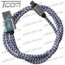 Купить Шнур компьютерный штекер USB А - штекер miсro USB (Samsung), 2.1А, сетка, диам.-4,5мм, 1м, белый, Tcom по выгодной цене