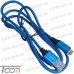 Купить Шнур компьютерный штекер USB А - штекер miсro USB (Samsung), сетка, 1м, синий, Tcom по выгодной цене
