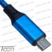 Шнур компьютерный штекер USB А - штекер miсro USB (Samsung), сетка, 1м, синий, Tcom рис 5