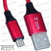 Фото, характеристики, описание Шнур компьютерный штекер USB А - штекер miсro USB (Samsung), сетка, 1м, красный, Tcom