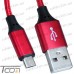 Цена от 24.56 грн. на Шнур компьютерный штекер USB А - штекер miсro USB (Samsung), сетка, 1м, красный, Tcom